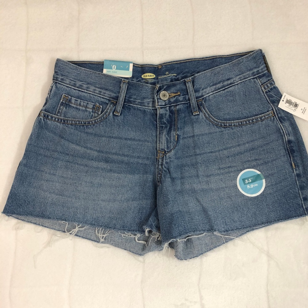 NWT Old Navy Low Rise Cut Off Shorts - Medium Blue